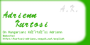 adrienn kurtosi business card